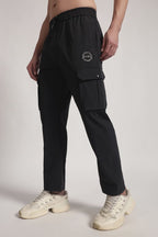 Black Cargo Joggers for Men | Cotton Blend Streetwear Pants