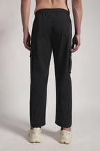 Black Cargo Joggers for Men | Cotton Blend Streetwear Pants