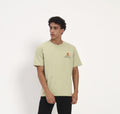 Zocco Sage Green Graphic T-Shirt - Minimal Floral Back Print