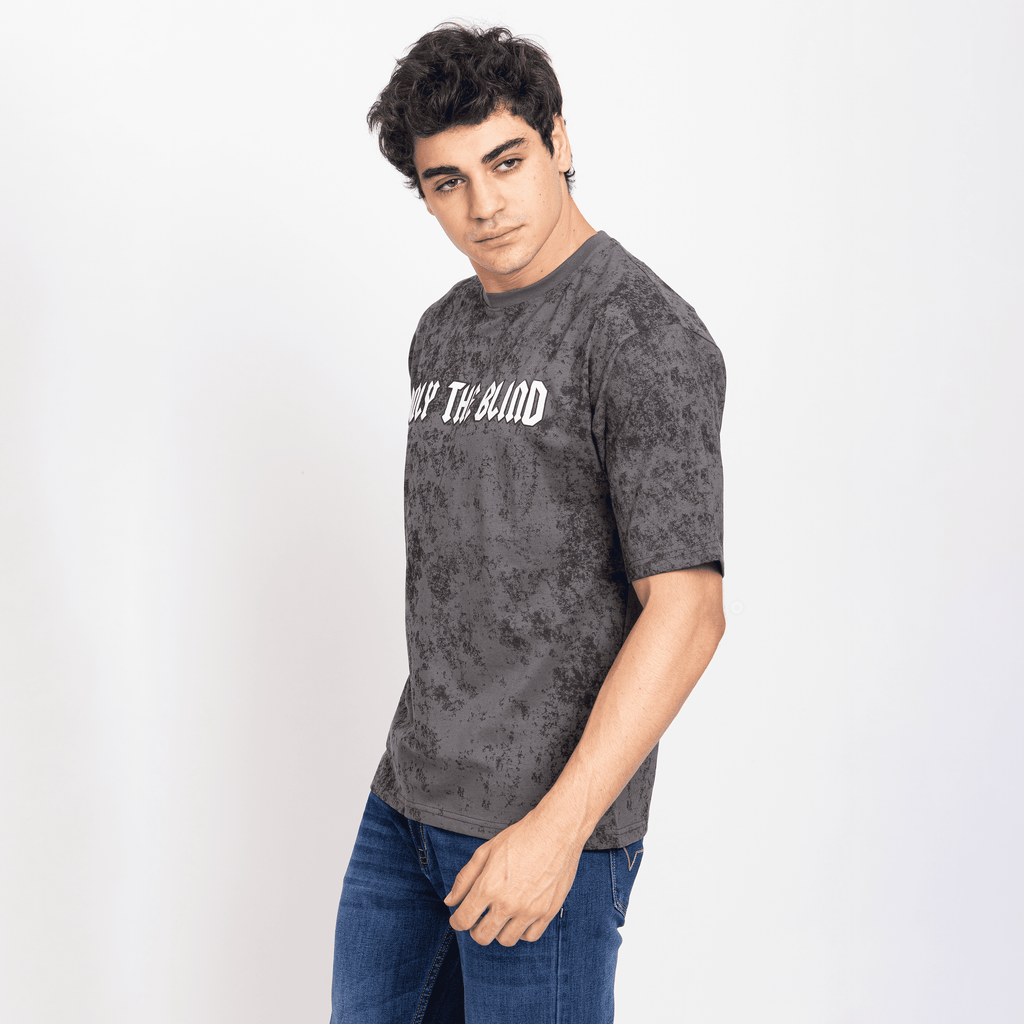 Half Sleeve Round Neck T-Shirt with Front & Back Print