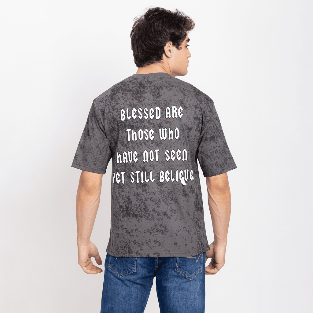 Half Sleeve Round Neck T-Shirt with Front & Back Print