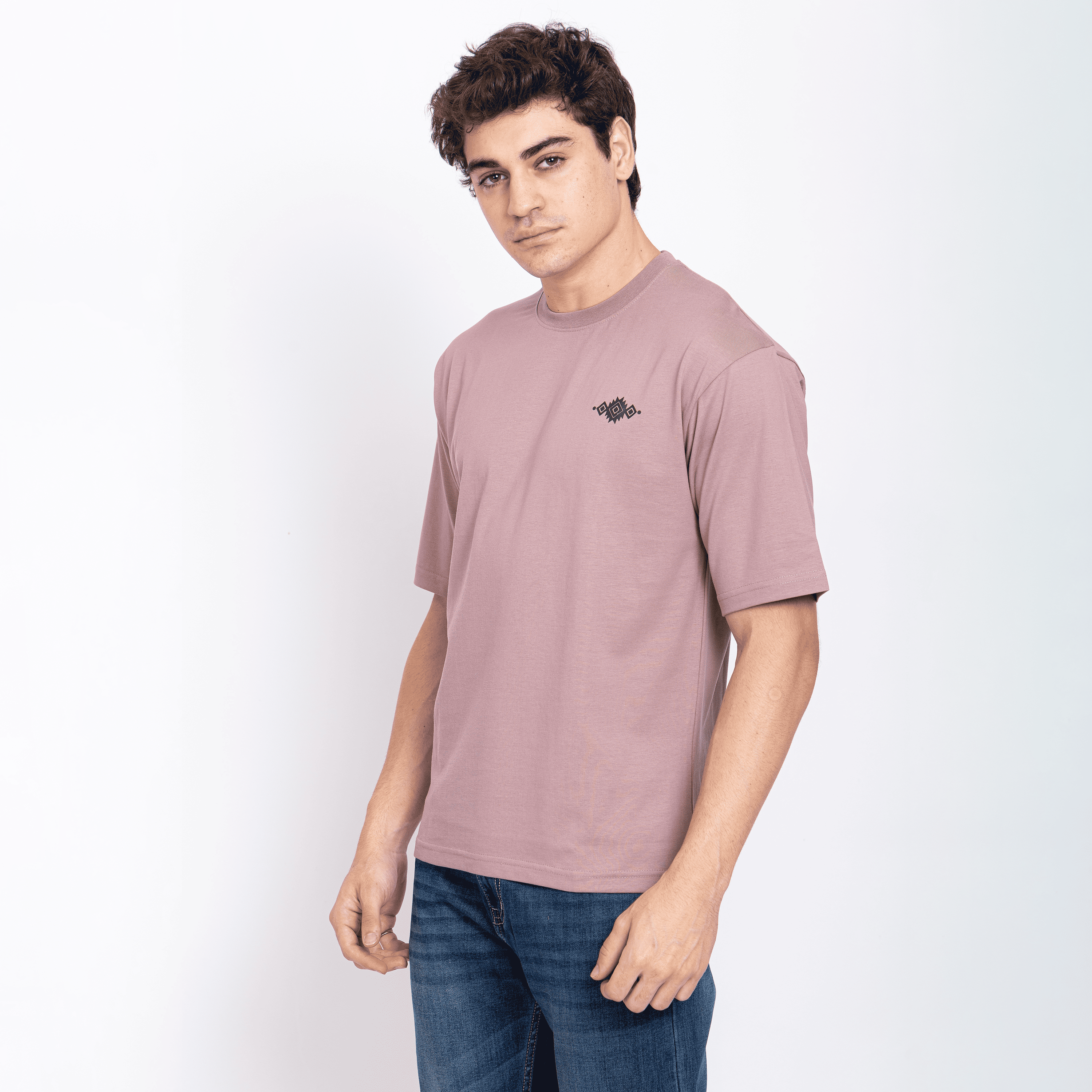Half Sleeve Round Neck T-Shirt with Front & Back Print