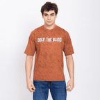 Half Sleeve Round Neck T-Shirt with Front & Back Print