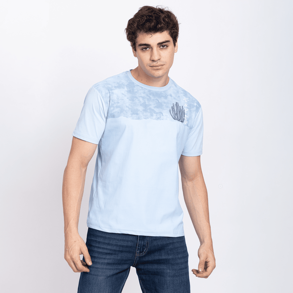 Half Sleeve Round Neck T-Shirt with Front & Back Print