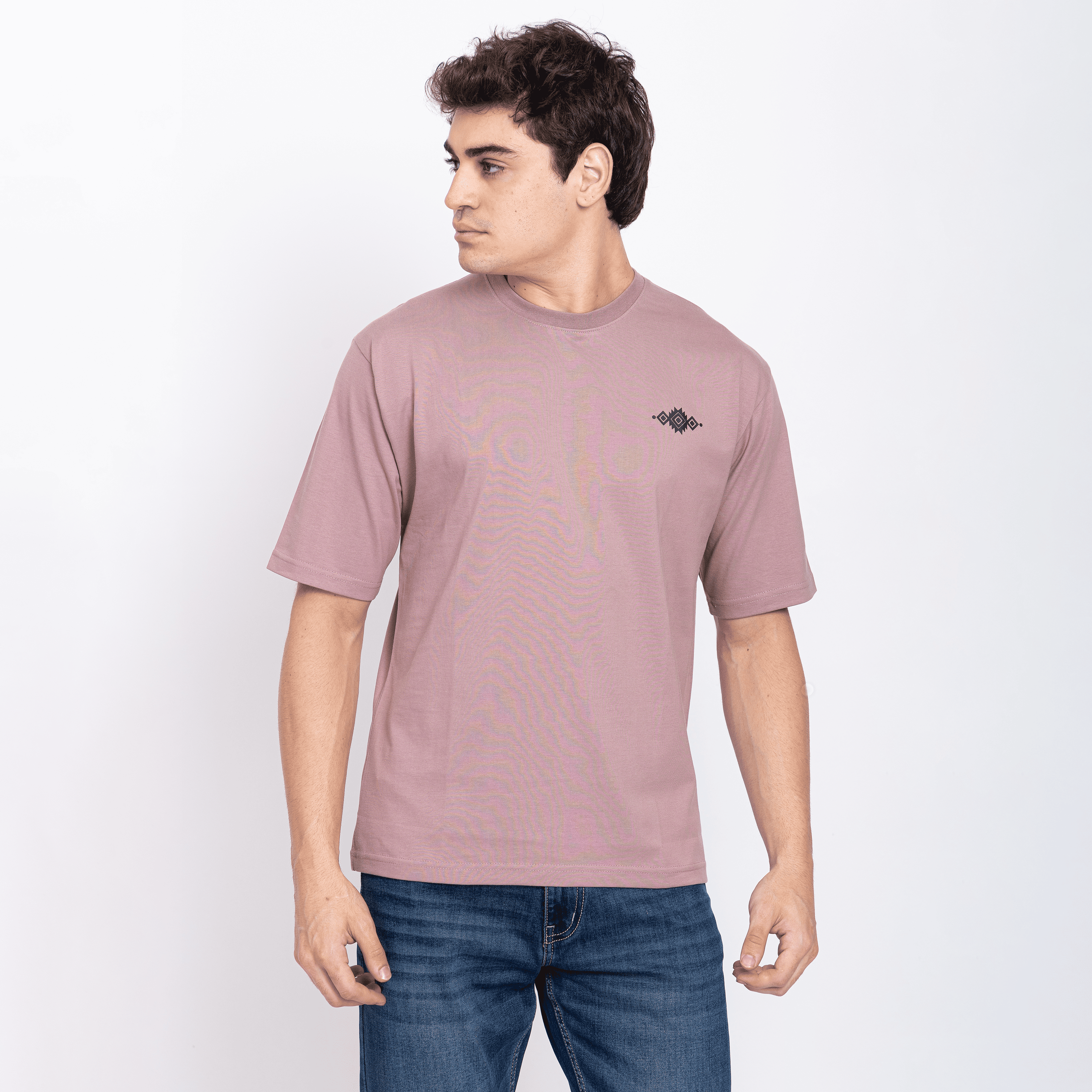 Half Sleeve Round Neck T-Shirt with Front & Back Print