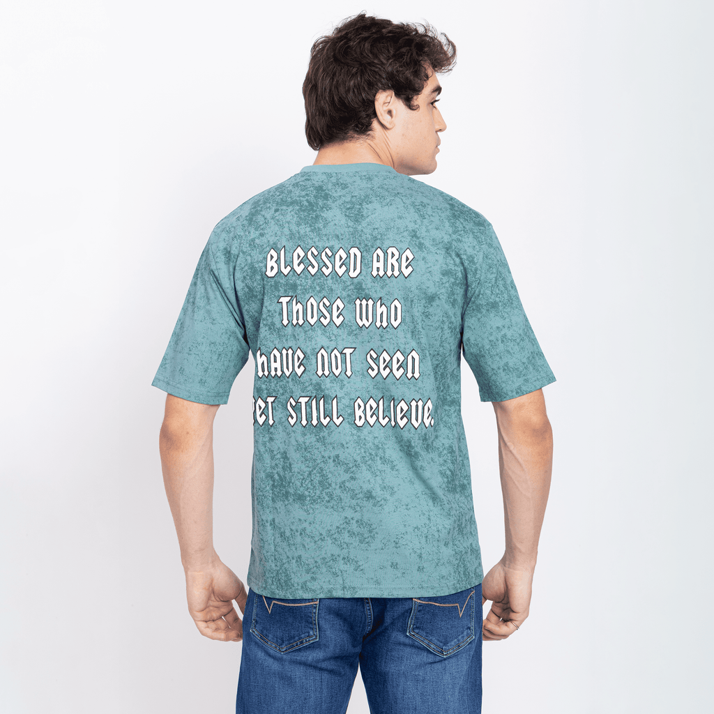 Half Sleeve Round Neck T-Shirt with Front & Back Print
