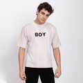 Half Sleeve Round Neck T-Shirt with Chest Print