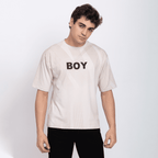 Half Sleeve Round Neck T-Shirt with Chest Print