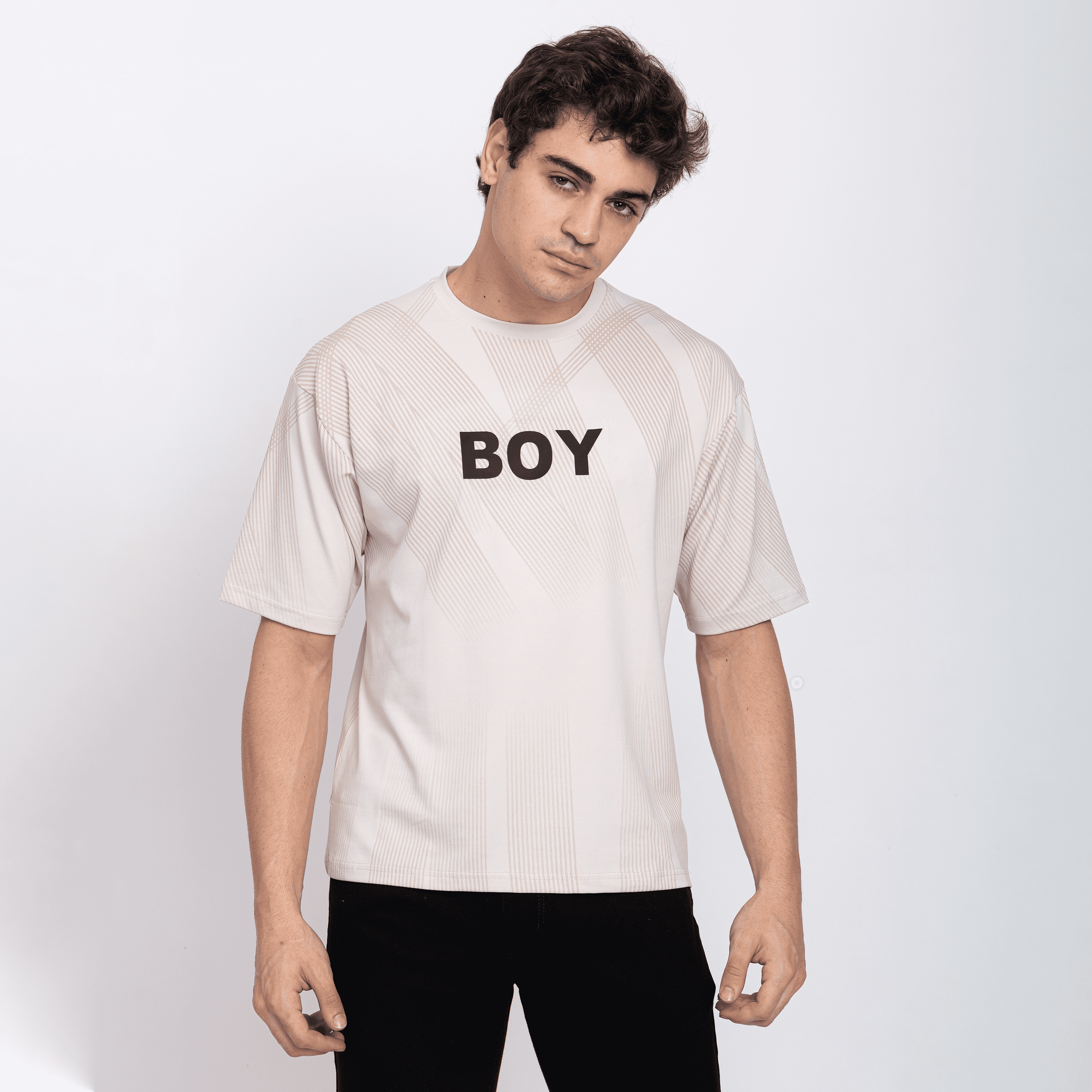 Half Sleeve Round Neck T-Shirt with Chest Print