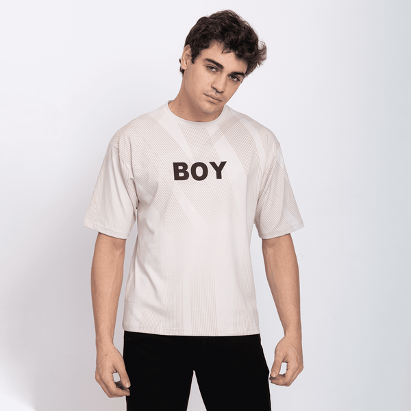 Half Sleeve Round Neck T-Shirt with Chest Print
