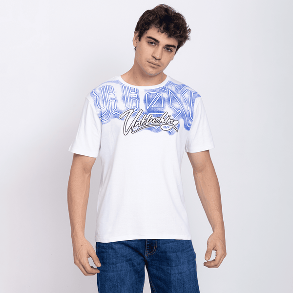 Half Sleeve Round Neck T-Shirt with Front & Back Print
