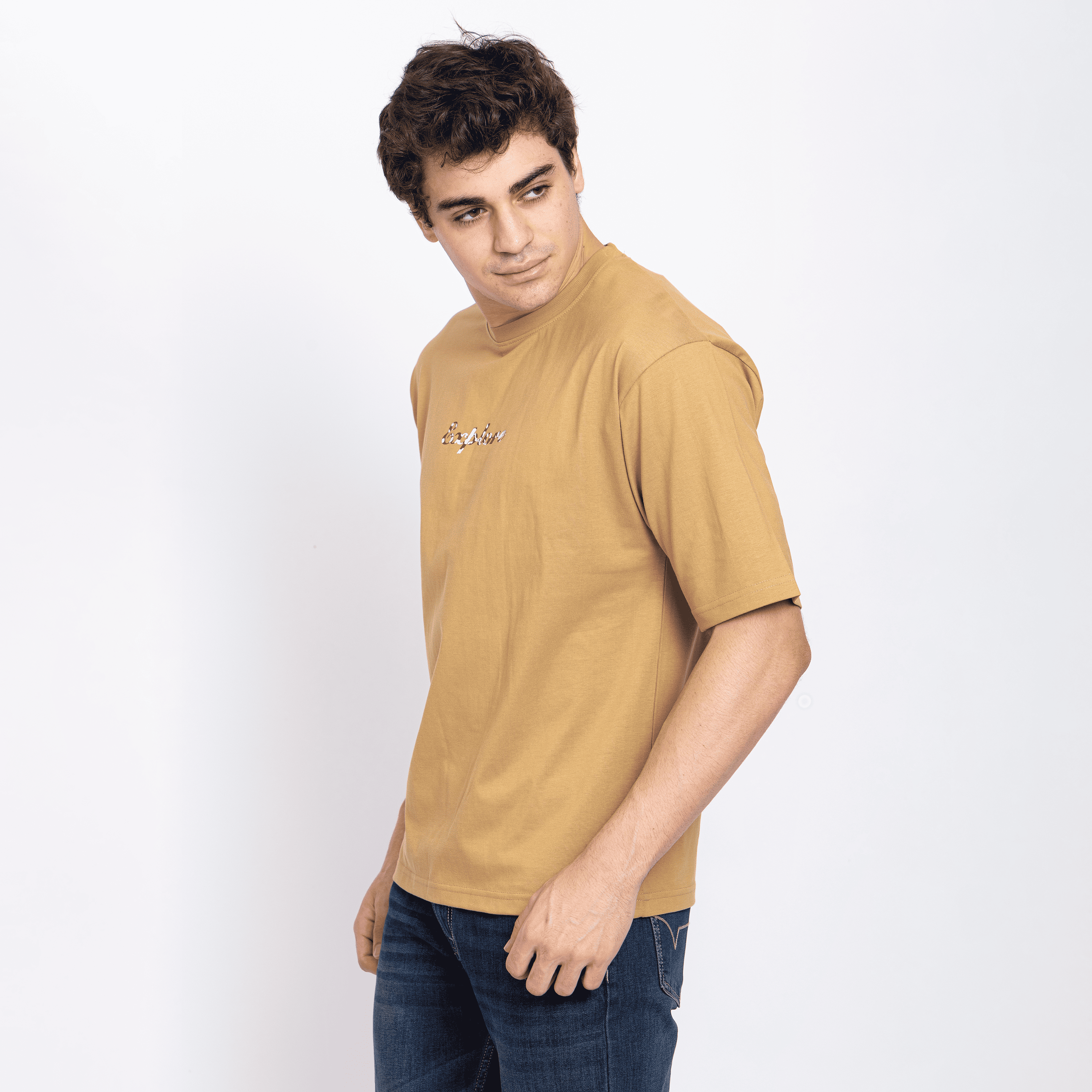 Half Sleeve Round Neck T-Shirt with Front & Back Print