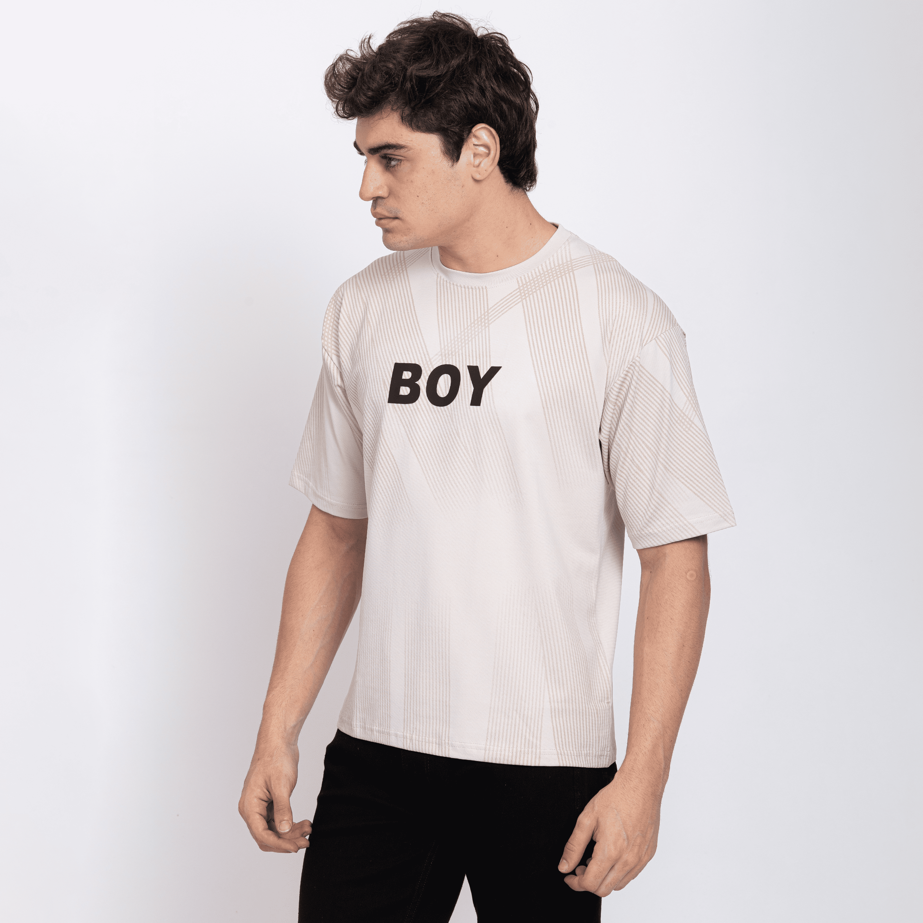 Half Sleeve Round Neck T-Shirt with Chest Print