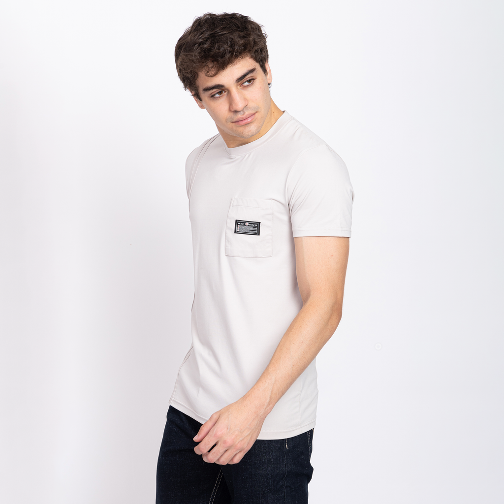 Half Sleeve Round Neck T-Shirt with Pocket