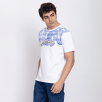 Half Sleeve Round Neck T-Shirt with Front & Back Print