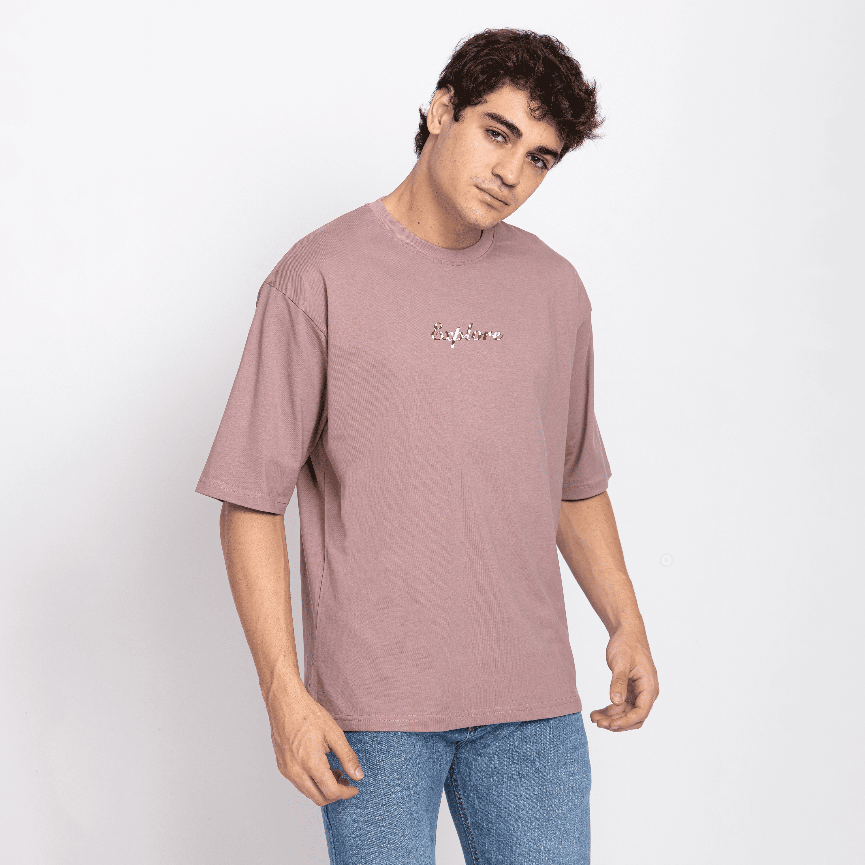 Half Sleeve Round Neck T-Shirt with Front & Back Print