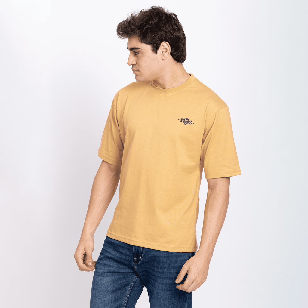 Half Sleeve Round Neck T-Shirt with Front & Back Print