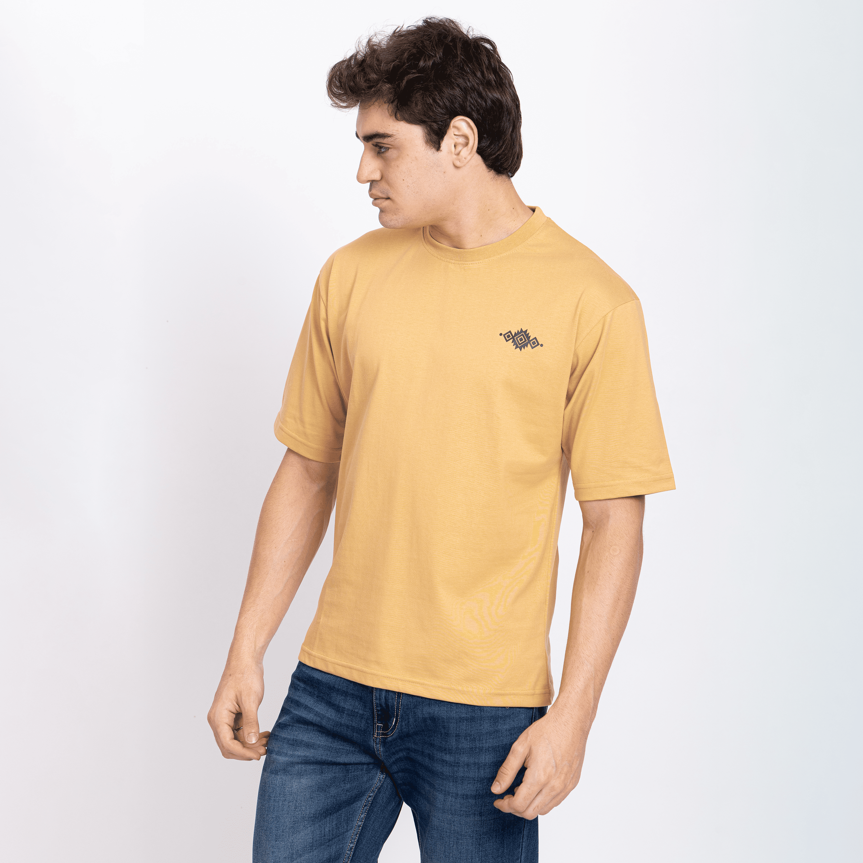Half Sleeve Round Neck T-Shirt with Front & Back Print