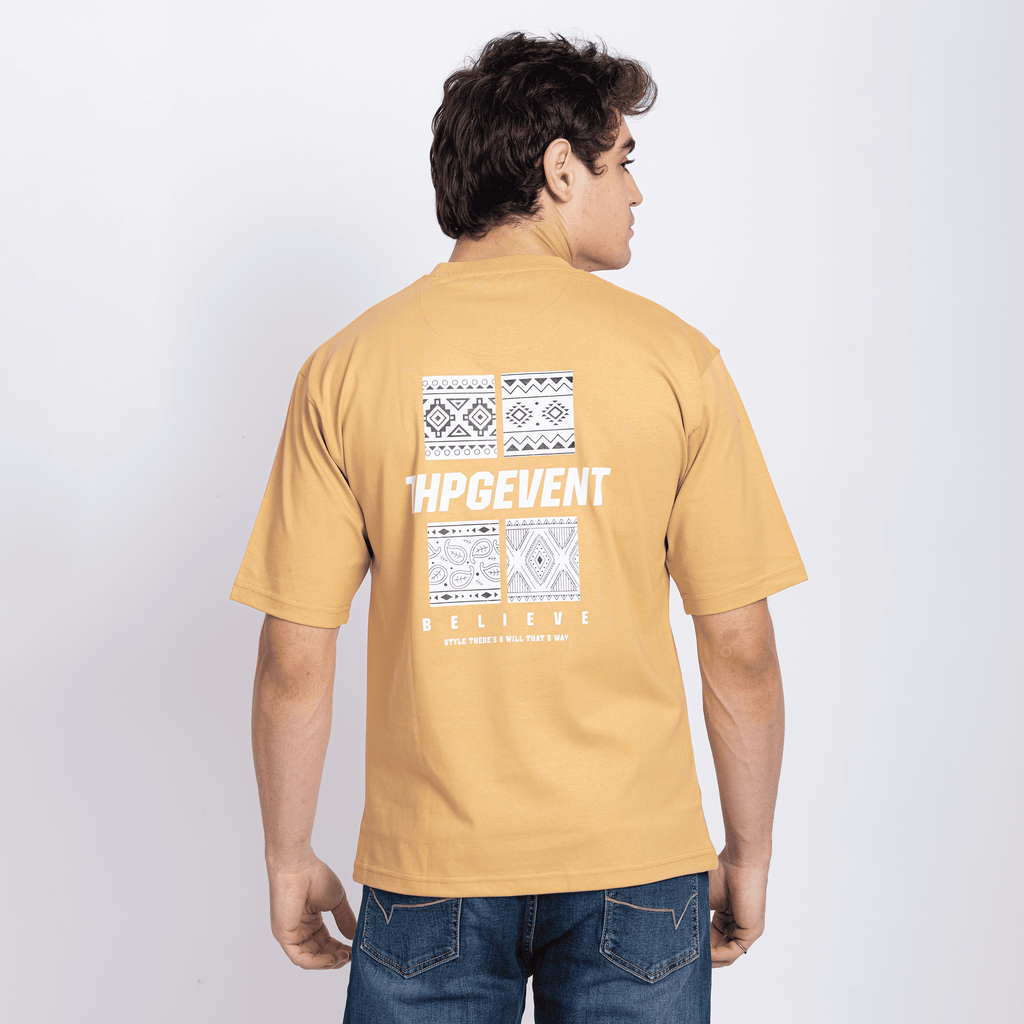 Half Sleeve Round Neck T-Shirt with Front & Back Print