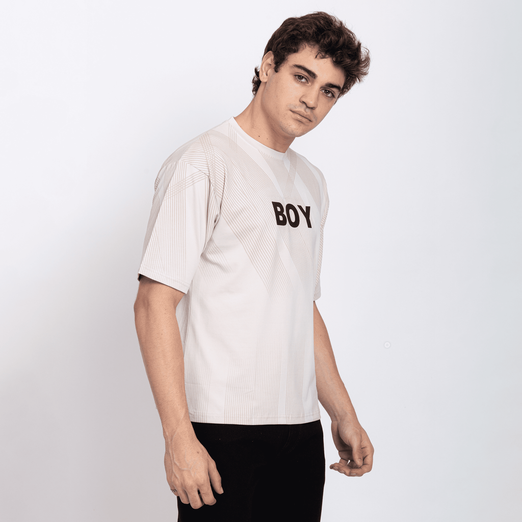 Half Sleeve Round Neck T-Shirt with Chest Print