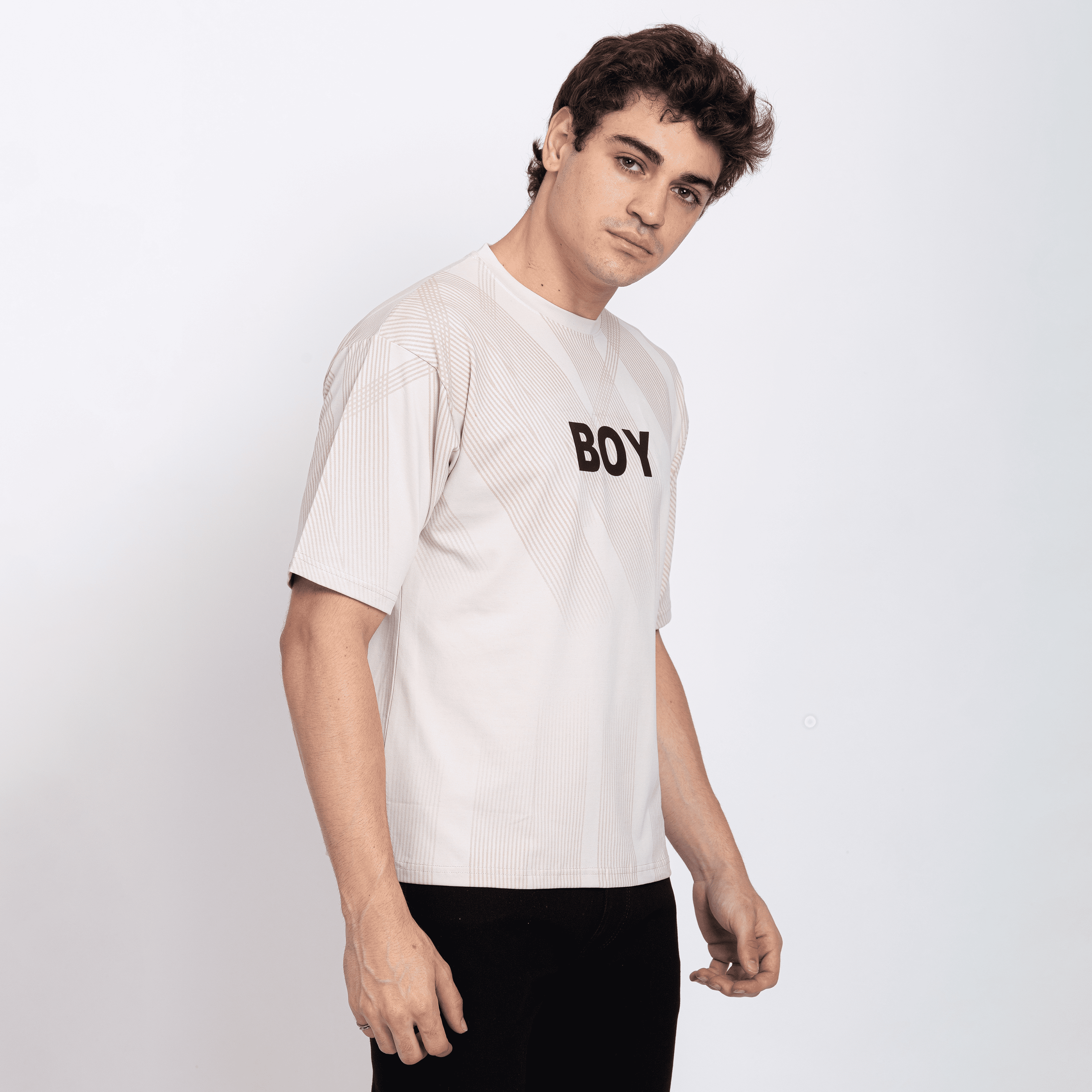 Half Sleeve Round Neck T-Shirt with Chest Print
