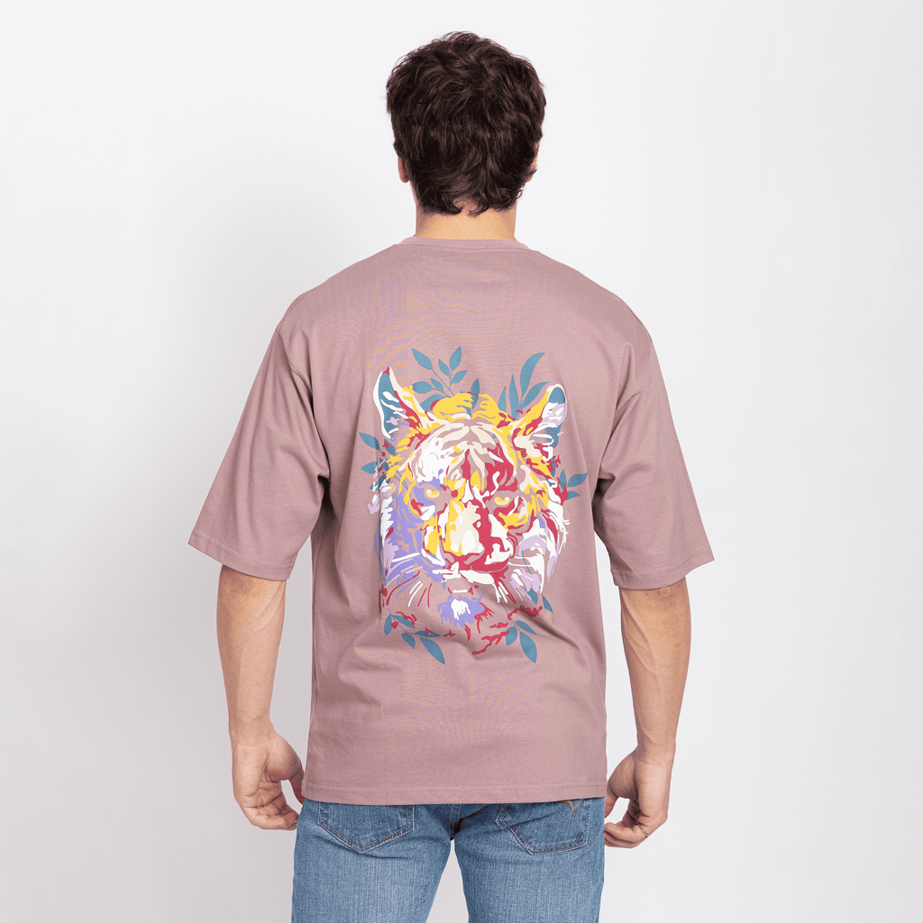 Half Sleeve Round Neck T-Shirt with Front & Back Print