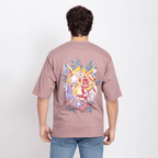 Half Sleeve Round Neck T-Shirt with Front & Back Print