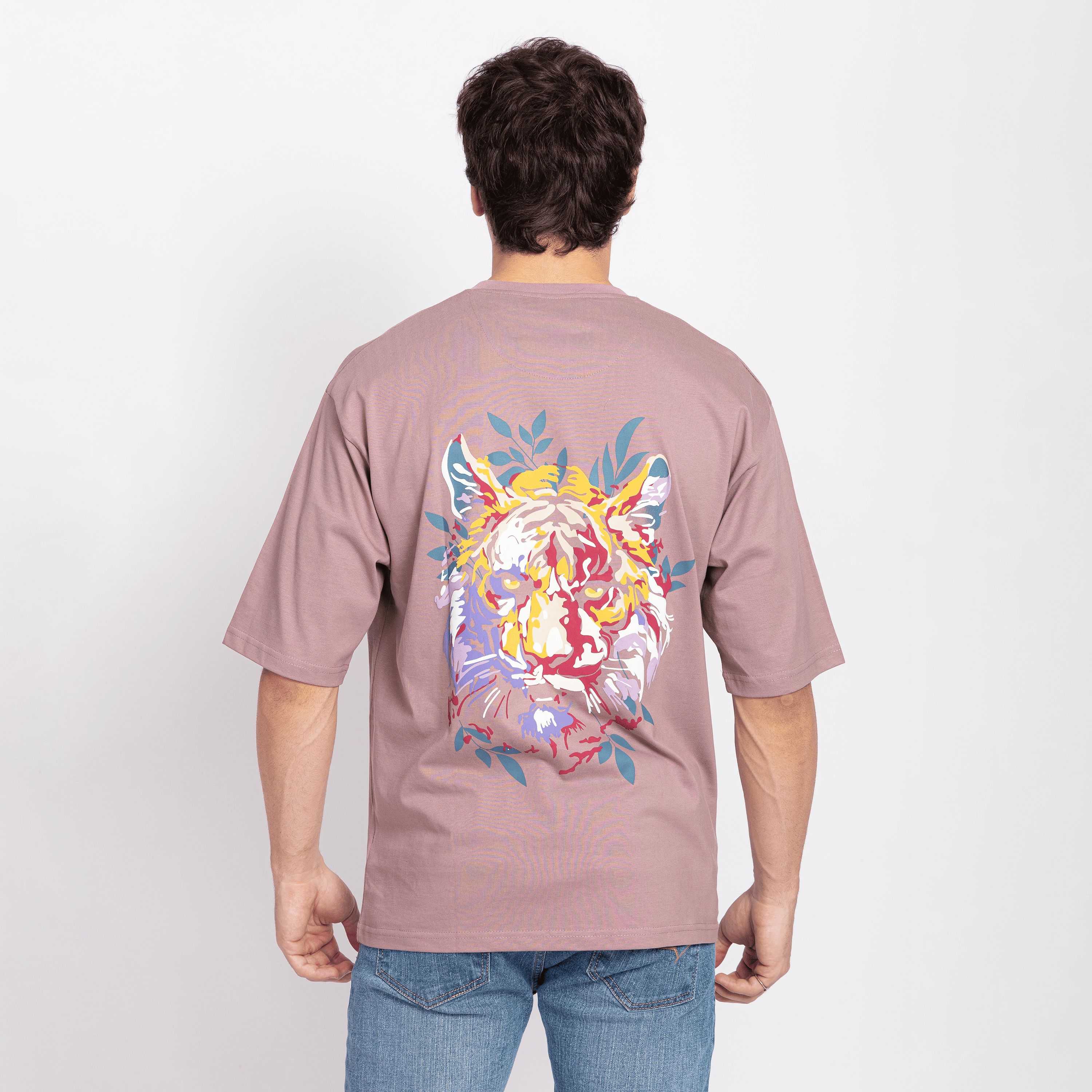 Half Sleeve Round Neck T-Shirt with Front & Back Print