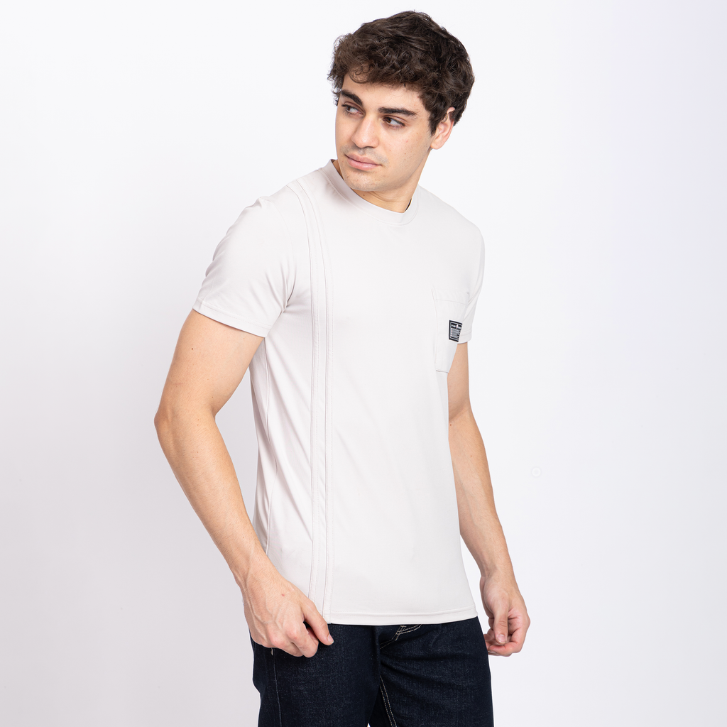 Half Sleeve Round Neck T-Shirt with Pocket