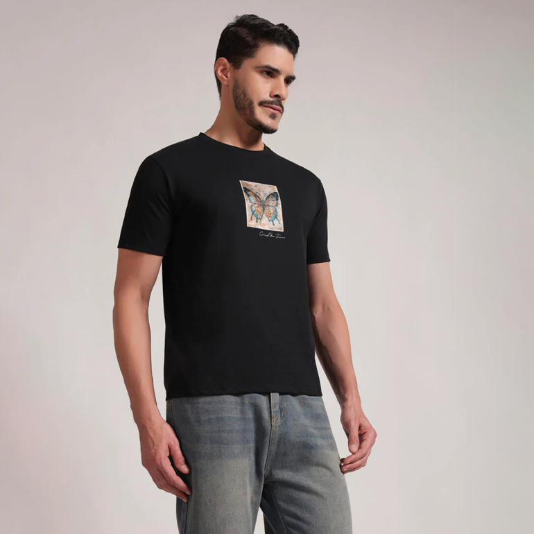Black Butterfly Graphic T-Shirt