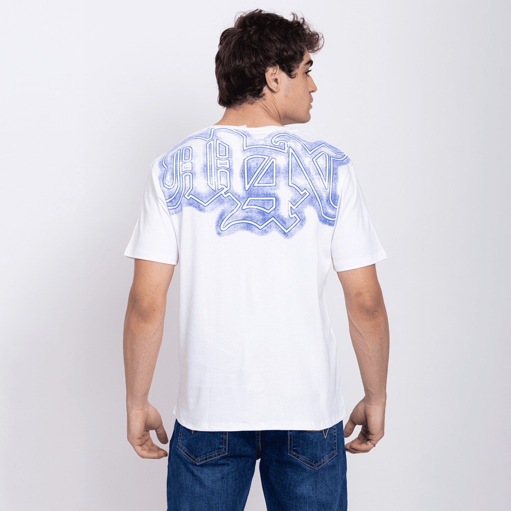 Half Sleeve Round Neck T-Shirt with Front & Back Print