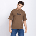 Half Sleeve Round Neck T-Shirt with Chest Print
