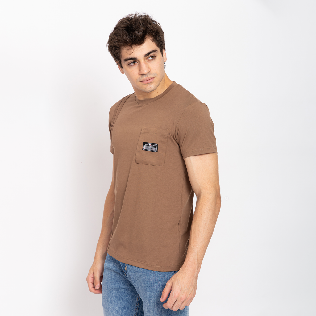 Half Sleeve Round Neck T-Shirt with Pocket