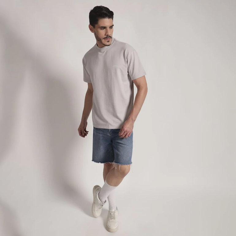 Light Grey Minimal Logo T-Shirt
