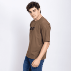 Half Sleeve Round Neck T-Shirt with Chest Print