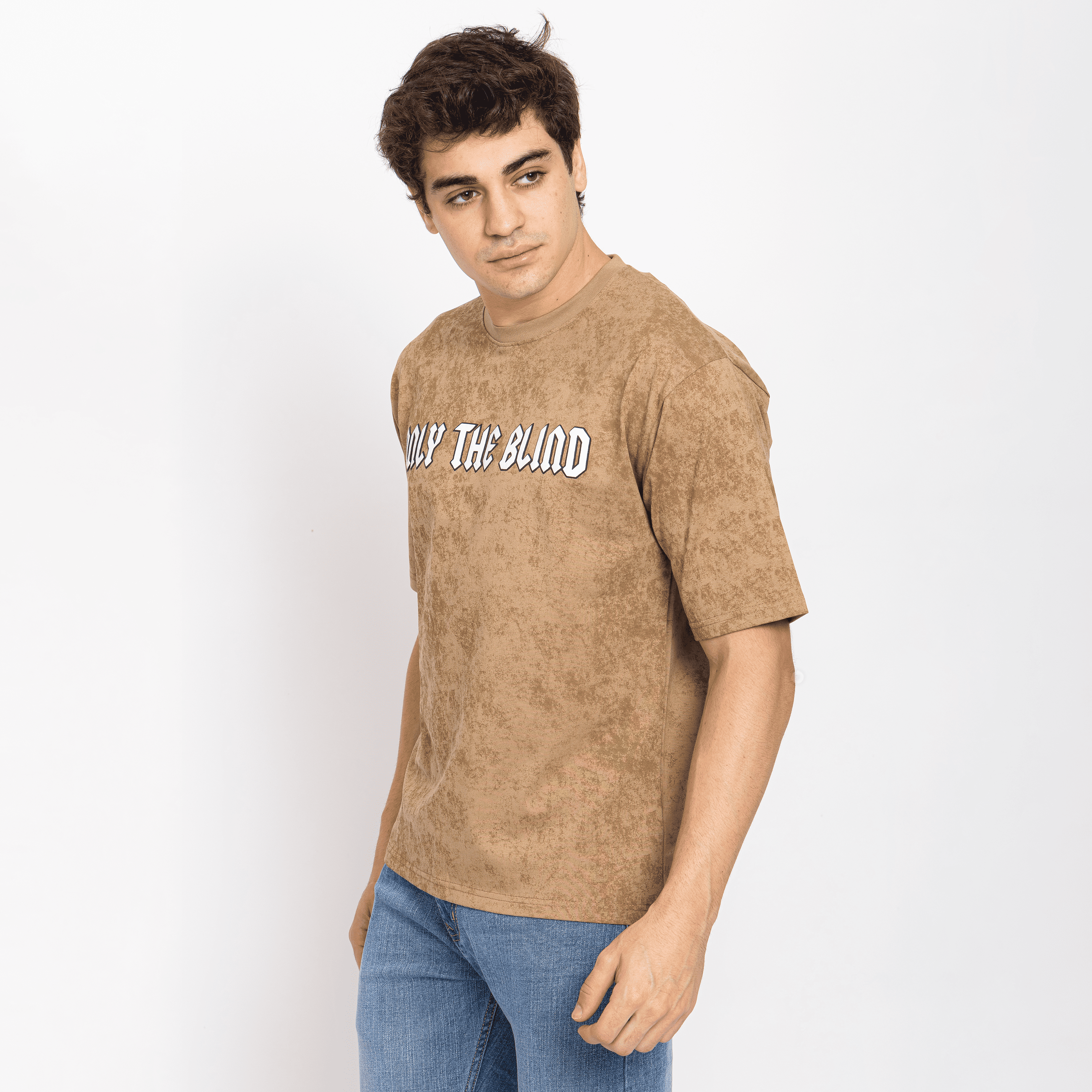 Half Sleeve Round Neck T-Shirt with Front & Back Print