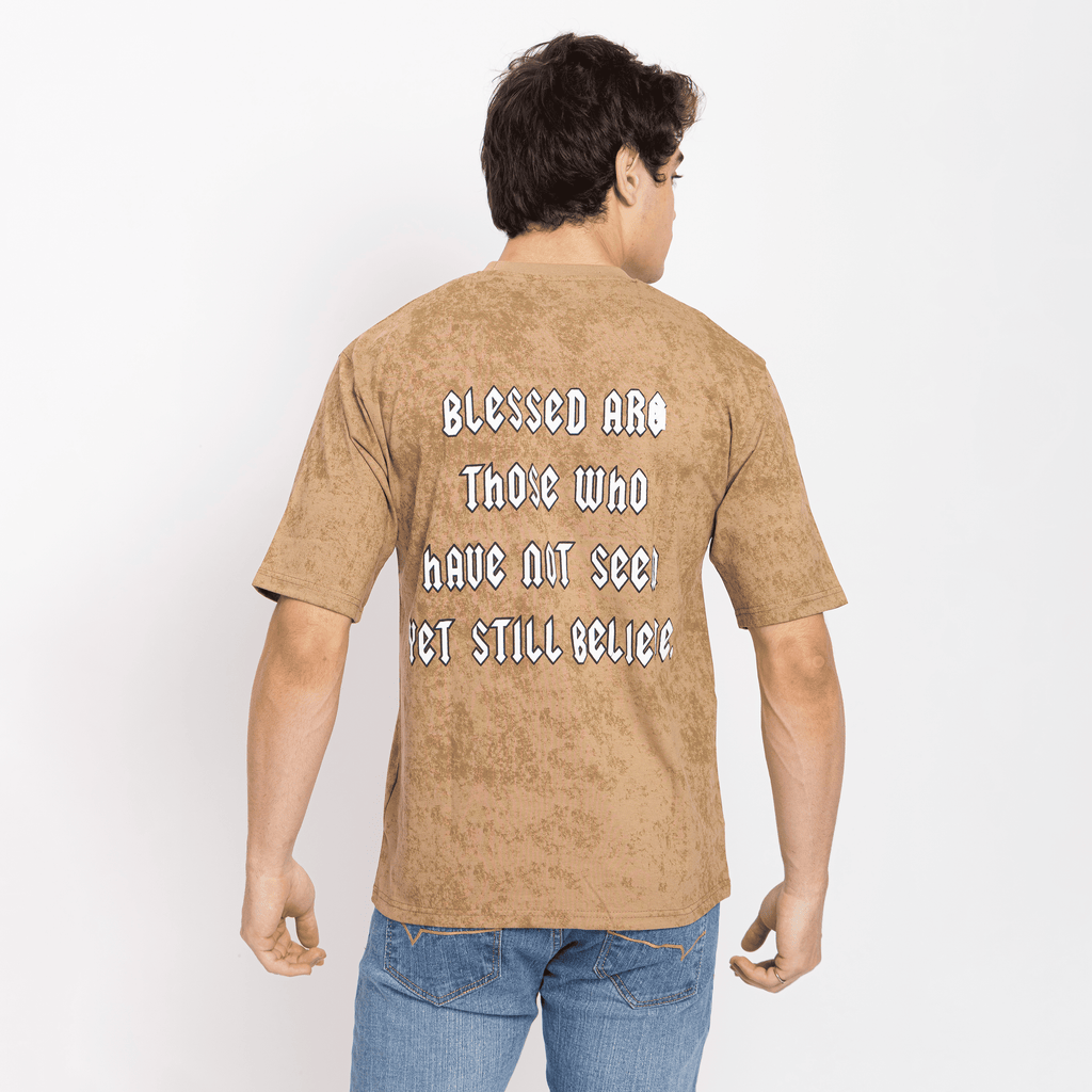 Half Sleeve Round Neck T-Shirt with Front & Back Print
