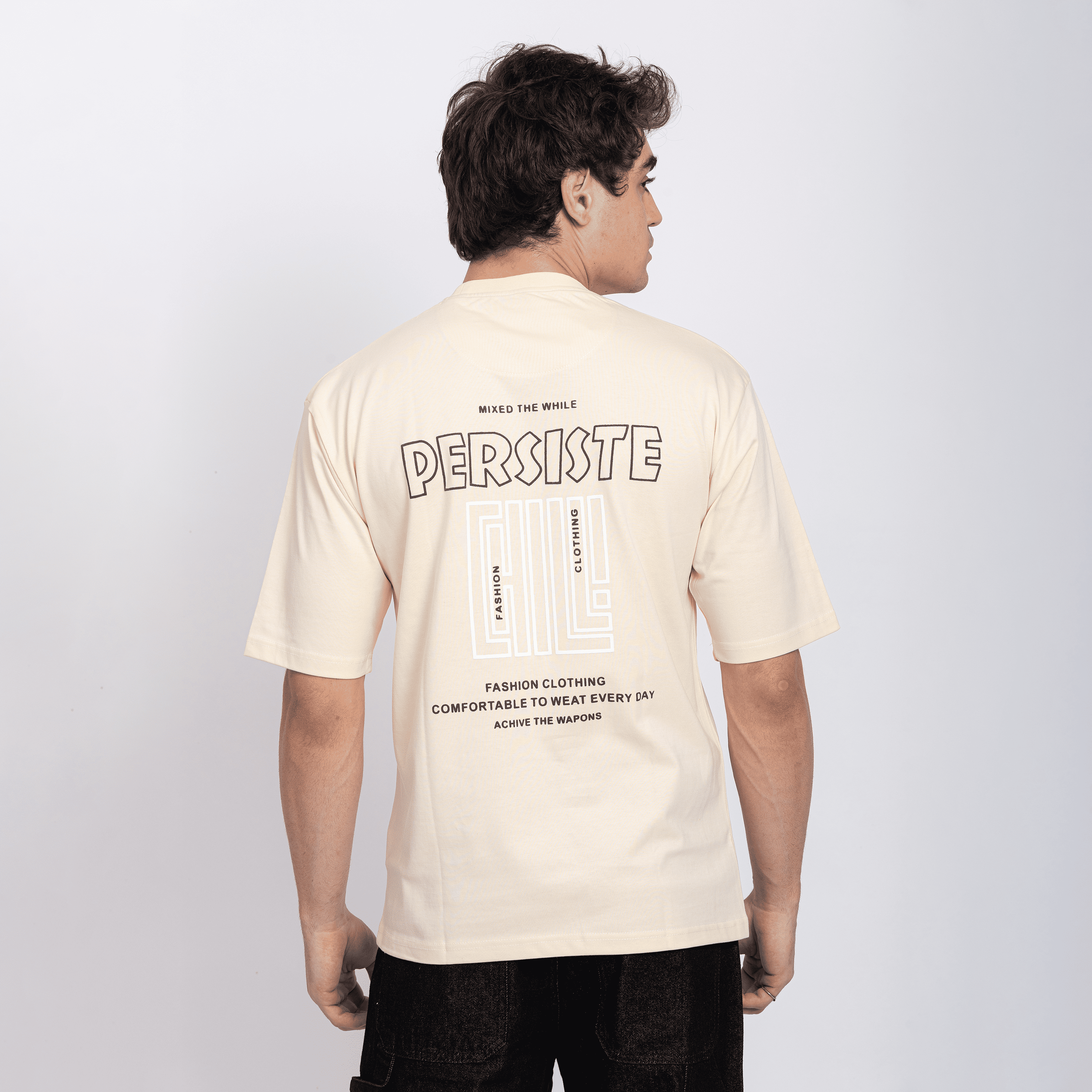 Half Sleeve Round Neck T-Shirt with Front & Back Print