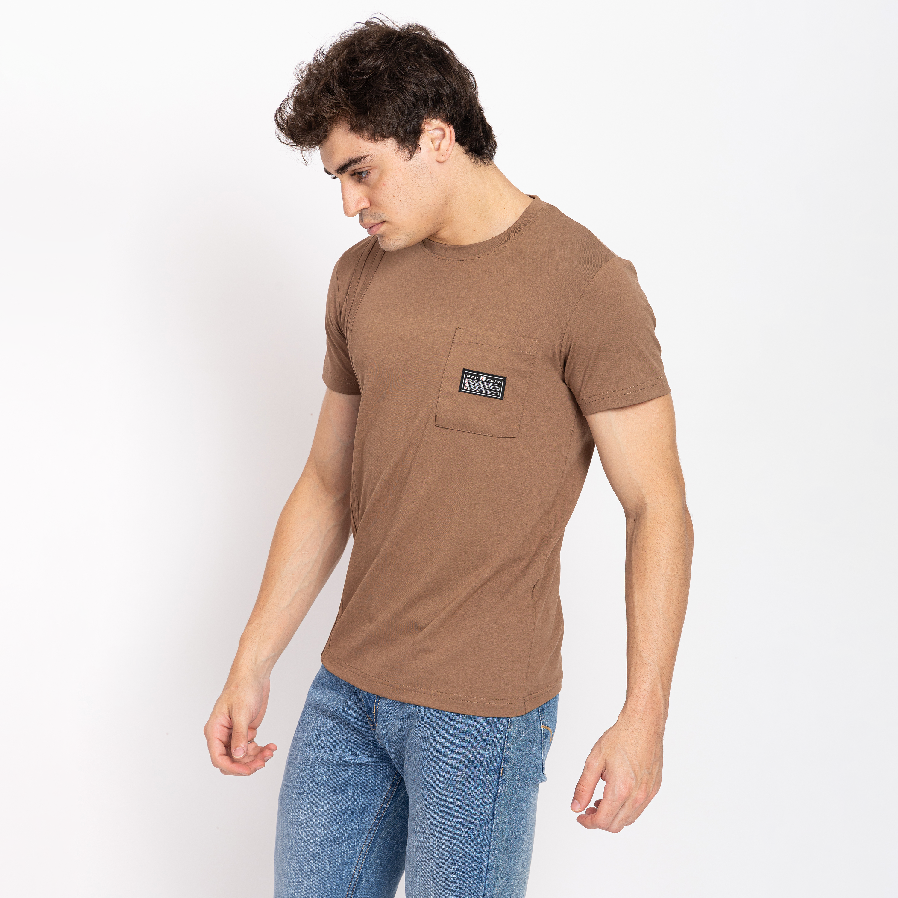 Half Sleeve Round Neck T-Shirt with Pocket