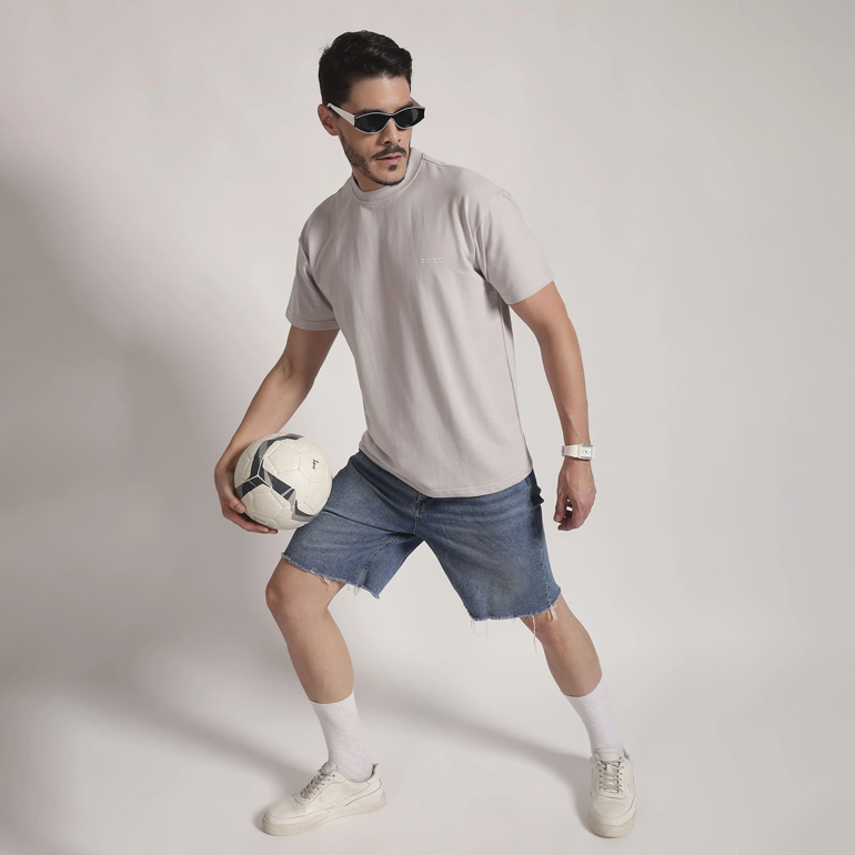 Light Grey Minimal Logo T-Shirt