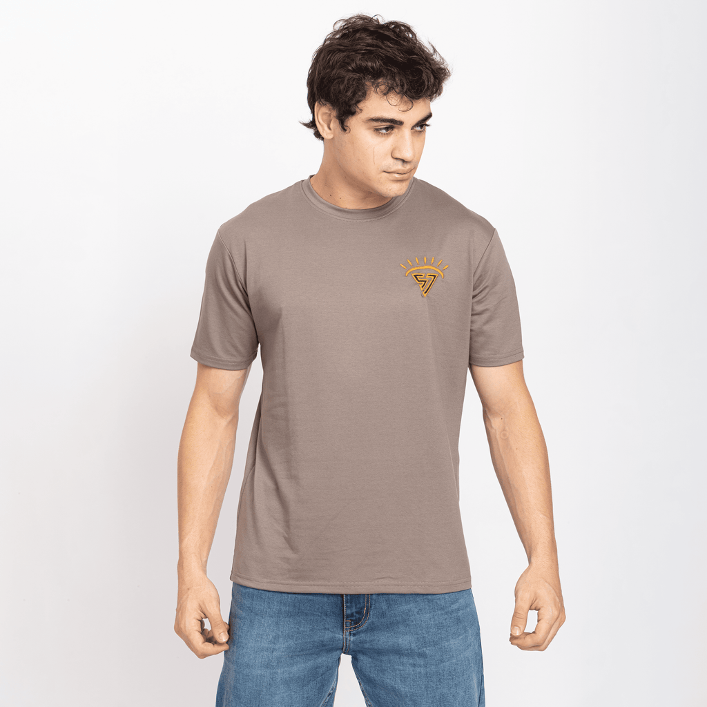 Half Sleeve Round Neck T-Shirt with Front & Back Print