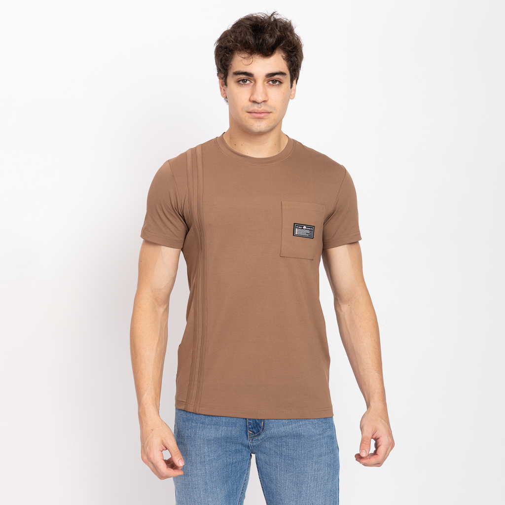 Half Sleeve Round Neck T-Shirt with Pocket