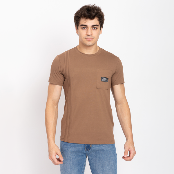 Half Sleeve Round Neck T-Shirt with Pocket
