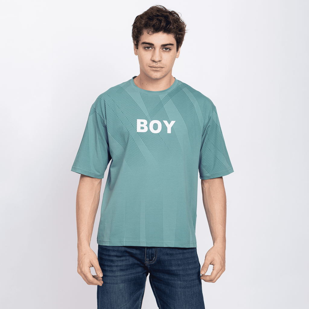 Half Sleeve Round Neck T-Shirt with Chest Print