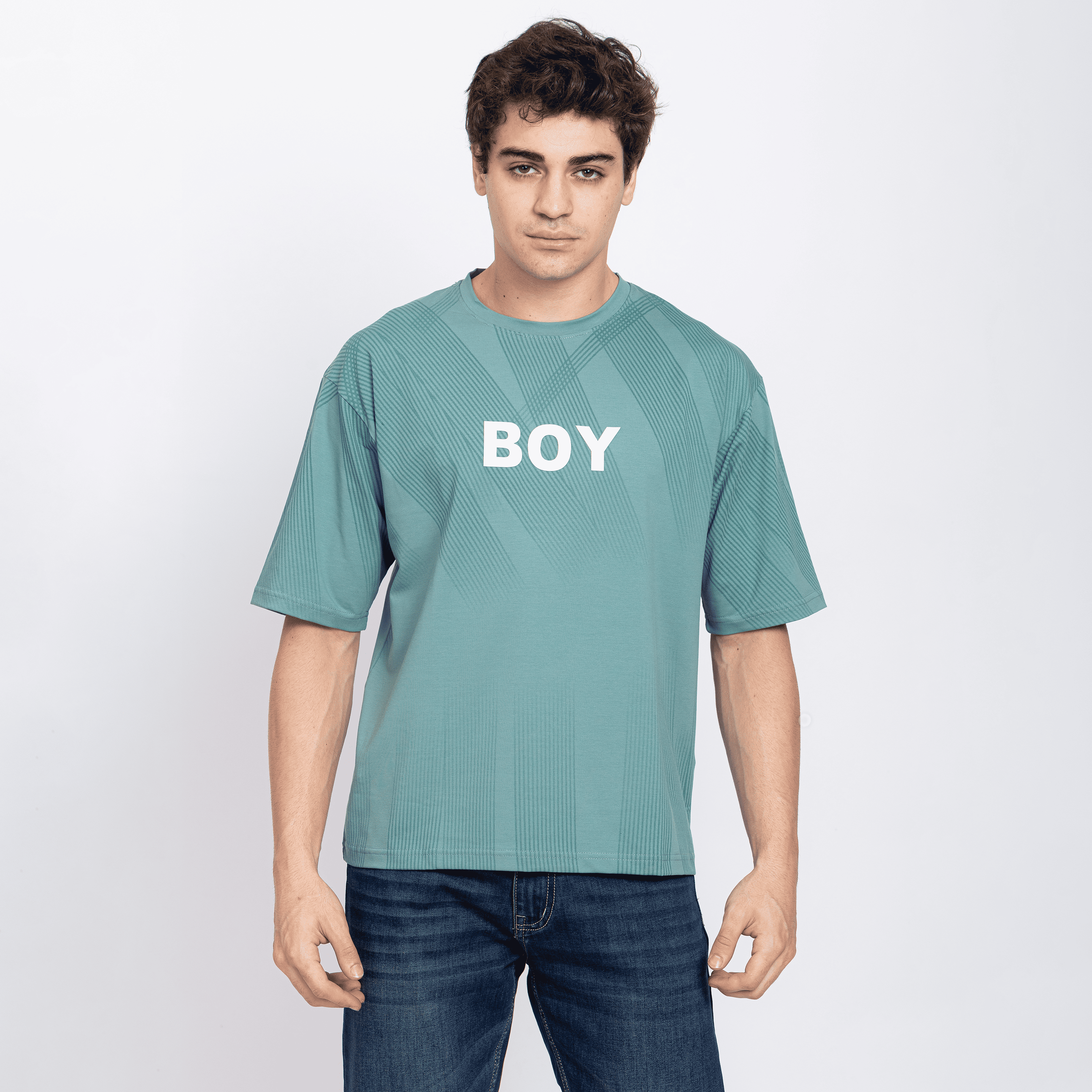 Half Sleeve Round Neck T-Shirt with Chest Print