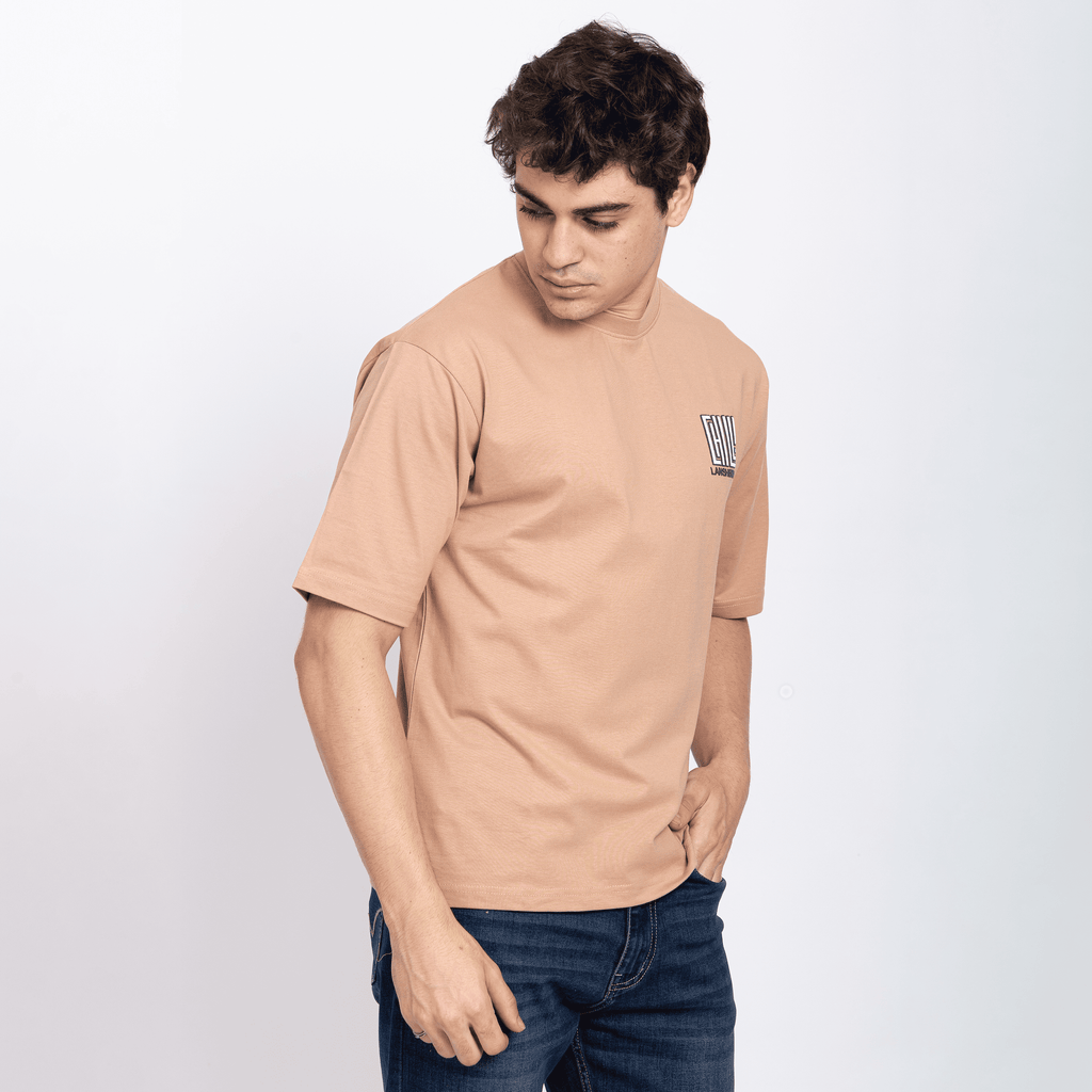 Half Sleeve Round Neck T-Shirt with Front & Back Print