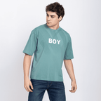 Half Sleeve Round Neck T-Shirt with Chest Print