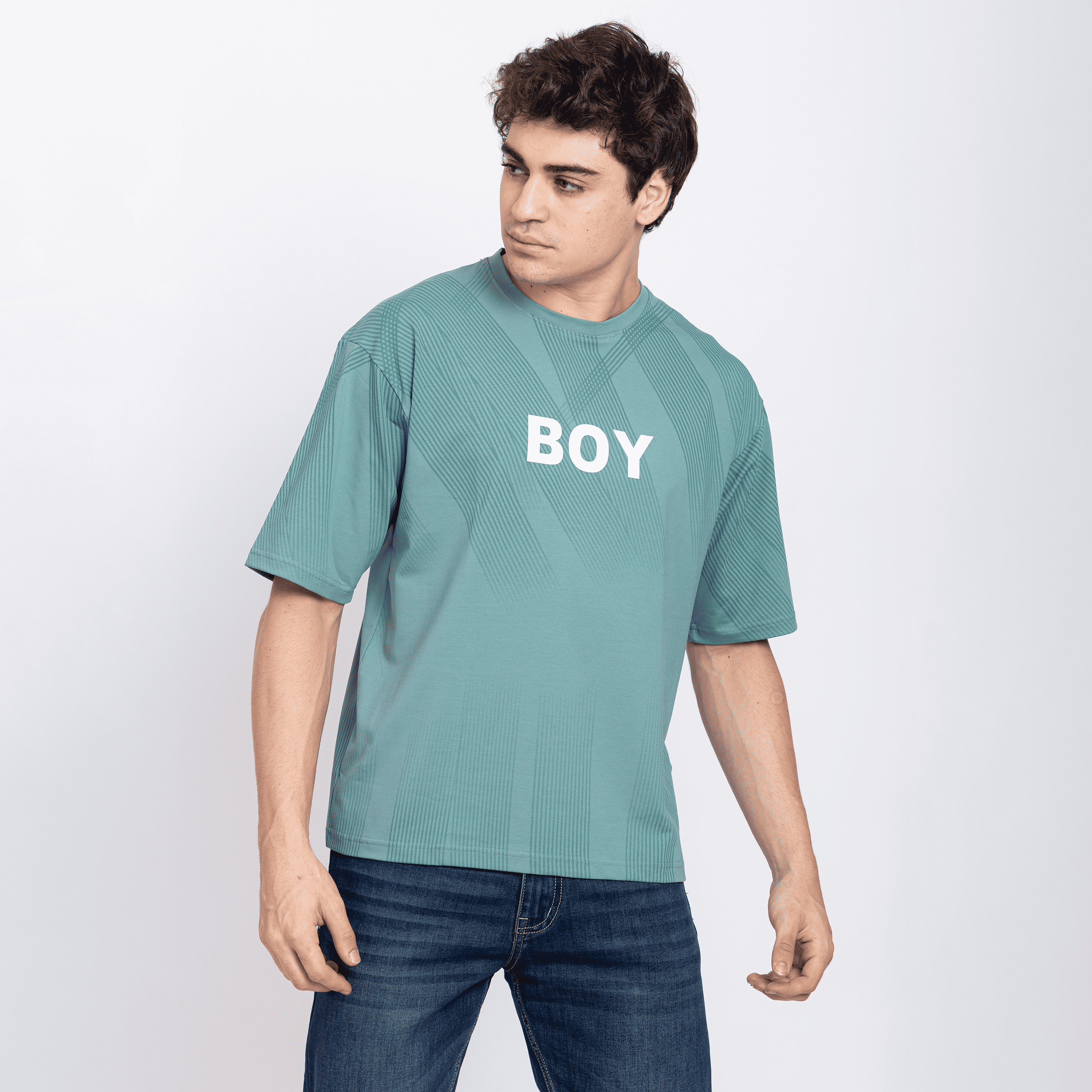 Half Sleeve Round Neck T-Shirt with Chest Print