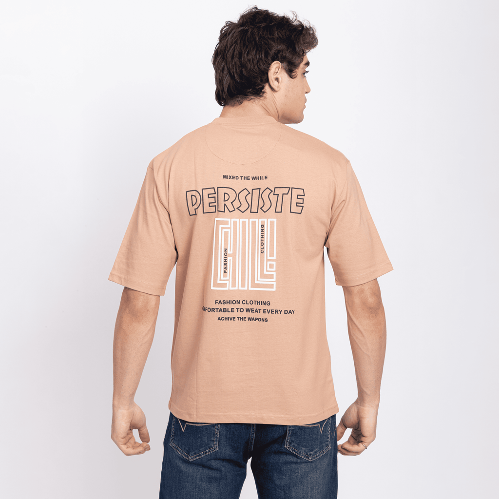Half Sleeve Round Neck T-Shirt with Front & Back Print