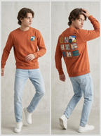 Men’s Printed Round Neck Sweatshirt